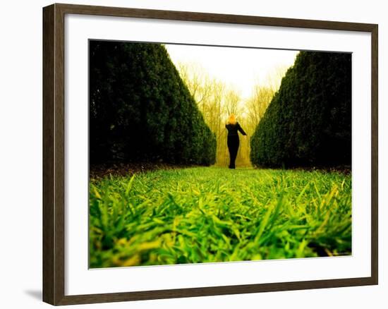 Walking through Garden Maze-Jan Lakey-Framed Photographic Print