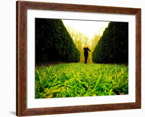 Walking through Garden Maze-Jan Lakey-Framed Photographic Print