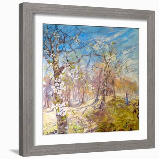 Walking Through The Blossom-Mary Smith-Framed Giclee Print