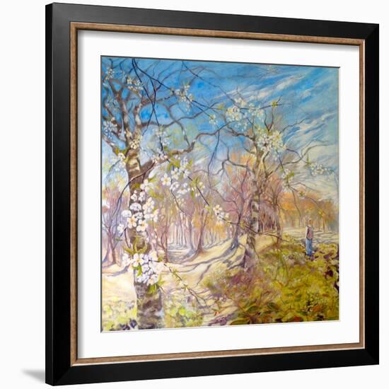 Walking Through The Blossom-Mary Smith-Framed Giclee Print