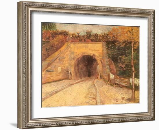 Walking Thru Viaduct, 1887-Vincent van Gogh-Framed Giclee Print
