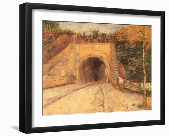 Walking Thru Viaduct, 1887-Vincent van Gogh-Framed Giclee Print