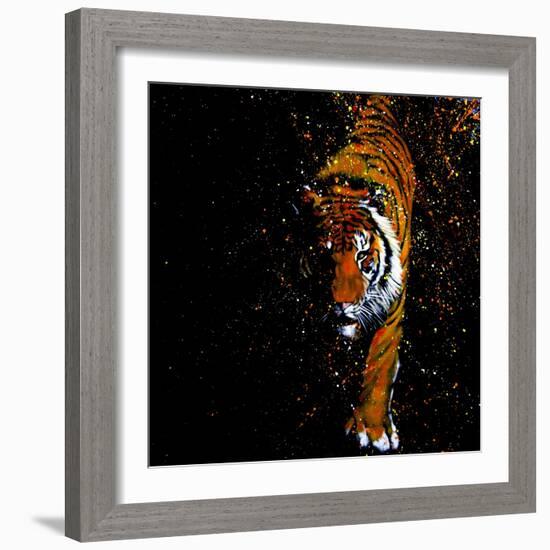 Walking Tiger-null-Framed Art Print