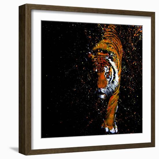 Walking Tiger-null-Framed Art Print