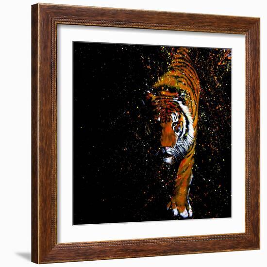 Walking Tiger-null-Framed Art Print