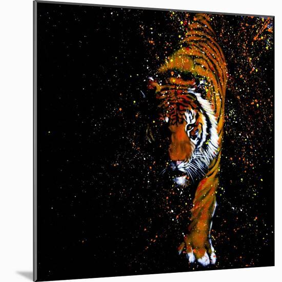 Walking Tiger-null-Mounted Art Print