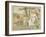 Walking to Mousey's Hall, Illustration from 'A Frog He Would A-Wooing Go'-Randolph Caldecott-Framed Giclee Print