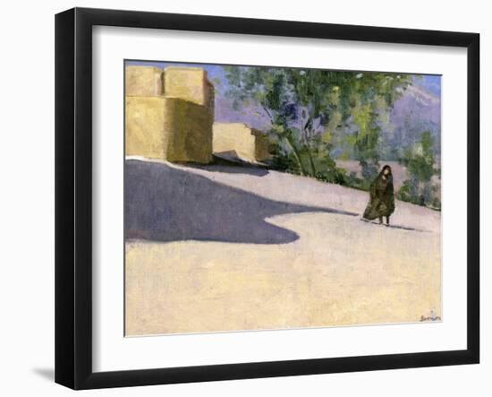 Walking to Work, Yazd-Bob Brown-Framed Giclee Print