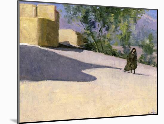 Walking to Work, Yazd-Bob Brown-Mounted Giclee Print