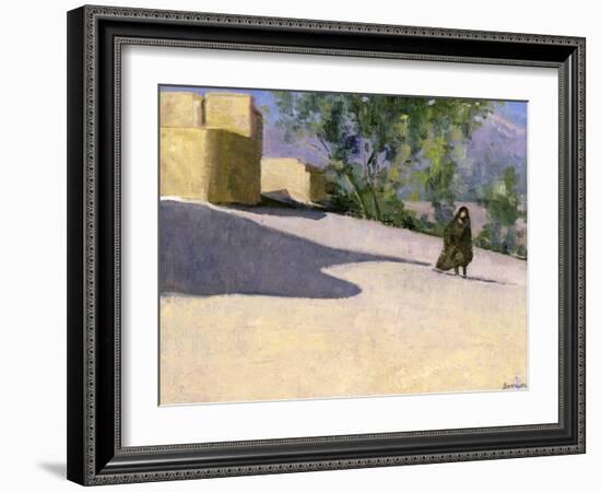 Walking to Work, Yazd-Bob Brown-Framed Giclee Print