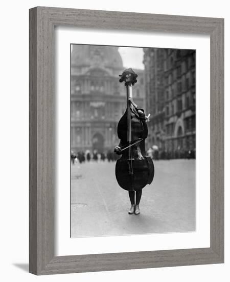 Walking Violin in Philadelphia Mummers' Parade, 1917-Bettmann-Framed Photographic Print