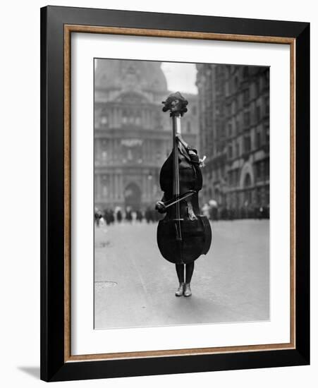 Walking Violin in Philadelphia Mummers' Parade, 1917-Bettmann-Framed Photographic Print