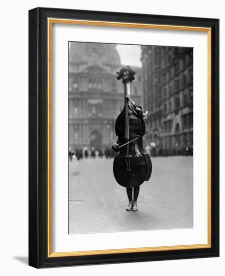 Walking Violin in Philadelphia Mummers' Parade, 1917-Bettmann-Framed Photographic Print