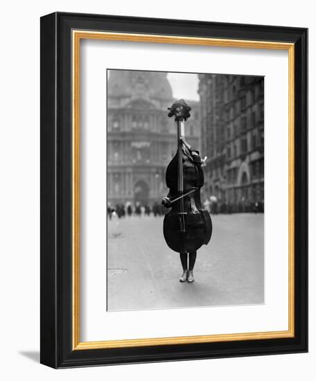 Walking Violin in Philadelphia Mummers' Parade, 1917-Bettmann-Framed Photographic Print