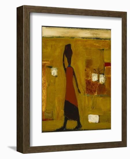 Walking Woman with Water Pot-Karen Bezuidenhout-Framed Giclee Print