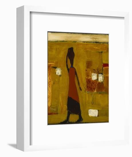 Walking Woman with Water Pot-Karen Bezuidenhout-Framed Premium Giclee Print