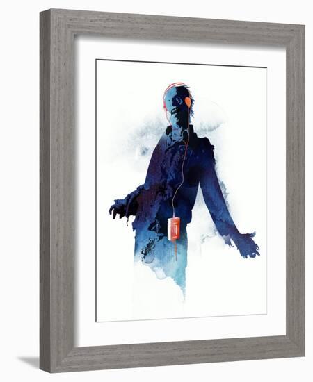 Walkman Dead-Robert Farkas-Framed Art Print