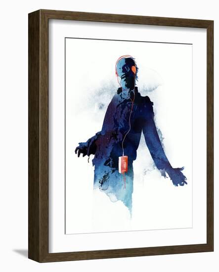 Walkman Dead-Robert Farkas-Framed Art Print