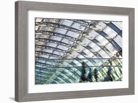 Walkway and Roof at King's Cross Station, London, England, UK-David Barbour-Framed Photo