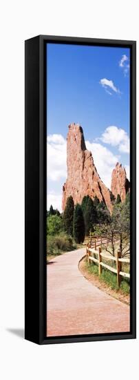 Walkway Leading to a Park, Garden of the Gods, Colorado Springs, Colorado, USA-null-Framed Stretched Canvas