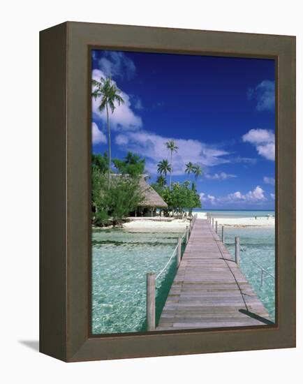 Walkway, Tahiti, French Polynesia, Oceania-Bill Bachmann-Framed Premier Image Canvas