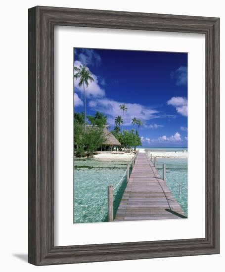 Walkway, Tahiti, French Polynesia, Oceania-Bill Bachmann-Framed Photographic Print