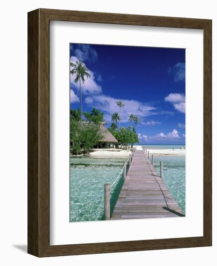 Walkway, Tahiti, French Polynesia, Oceania-Bill Bachmann-Framed Photographic Print