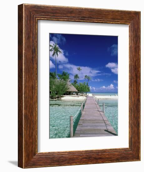 Walkway, Tahiti, French Polynesia, Oceania-Bill Bachmann-Framed Photographic Print