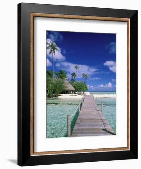 Walkway, Tahiti, French Polynesia, Oceania-Bill Bachmann-Framed Photographic Print