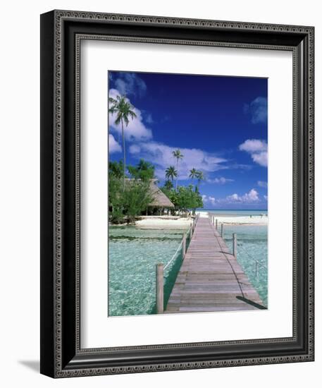 Walkway, Tahiti, French Polynesia, Oceania-Bill Bachmann-Framed Photographic Print