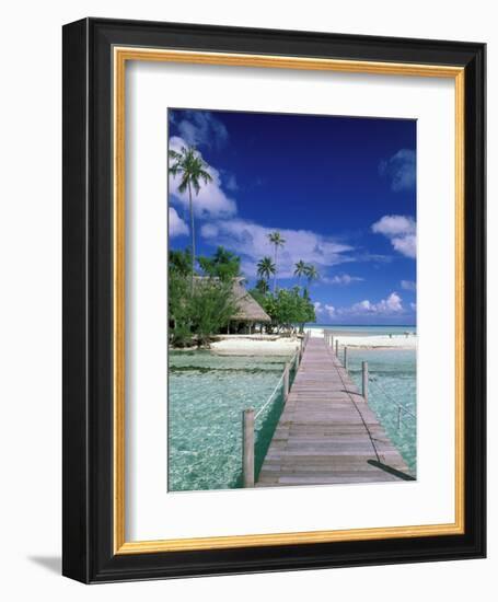 Walkway, Tahiti, French Polynesia, Oceania-Bill Bachmann-Framed Photographic Print