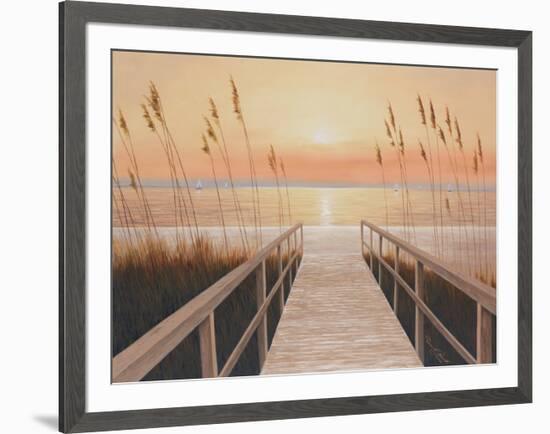 Walkway to Sea-Diane Romanello-Framed Art Print