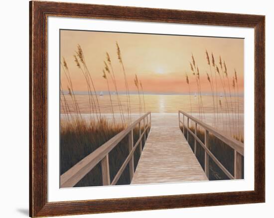 Walkway to Sea-Diane Romanello-Framed Art Print