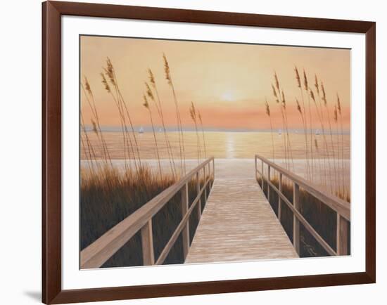 Walkway to Sea-Diane Romanello-Framed Art Print