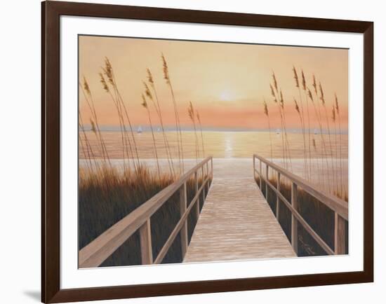 Walkway to Sea-Diane Romanello-Framed Art Print