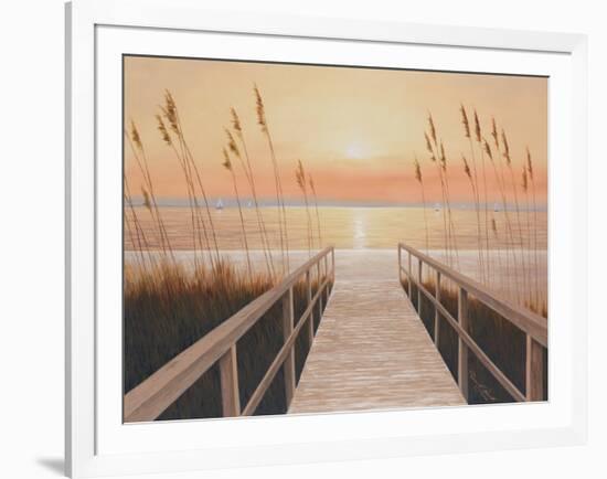 Walkway to Sea-Diane Romanello-Framed Art Print