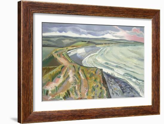 Wall against the Sea, 1922 (Oil on Canvas)-Paul Nash-Framed Giclee Print