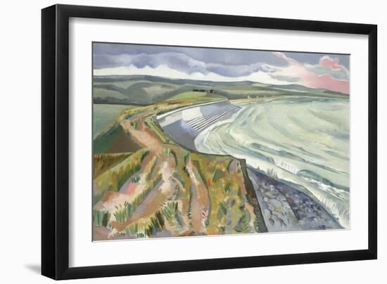 Wall against the Sea, 1922 (Oil on Canvas)-Paul Nash-Framed Giclee Print