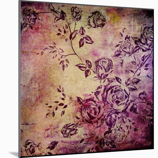 Wall Background Or Vintage Texture. For Art Texture, Grunge Design, And Old Border Frame-iulias-Mounted Art Print