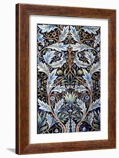 Wall Covering Panel (66 Tiles) Made by William Morris (1834-1896) and William Frend De Morgan (1839-William Morris-Framed Giclee Print