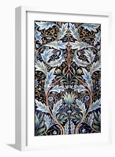 Wall Covering Panel (66 Tiles) Made by William Morris (1834-1896) and William Frend De Morgan (1839-William Morris-Framed Giclee Print