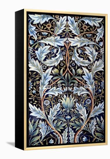 Wall Covering Panel (66 Tiles) Made by William Morris (1834-1896) and William Frend De Morgan (1839-William Morris-Framed Premier Image Canvas