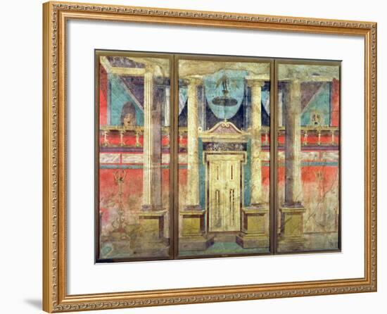 Wall Decoration from the Villa of P Fannius at Boscoreale, Near Pompeii-null-Framed Giclee Print