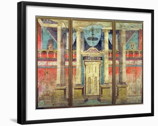 Wall Decoration from the Villa of P Fannius at Boscoreale, Near Pompeii-null-Framed Giclee Print