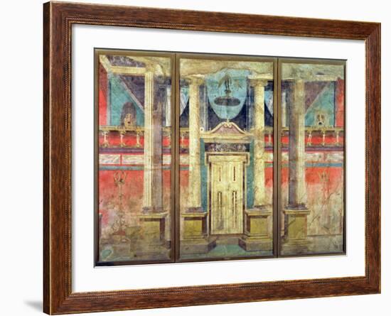 Wall Decoration from the Villa of P Fannius at Boscoreale, Near Pompeii-null-Framed Giclee Print