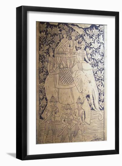 Wall Decorations in the Wat Chumpom Nikayaram Temple in Ayutthaya-null-Framed Photographic Print