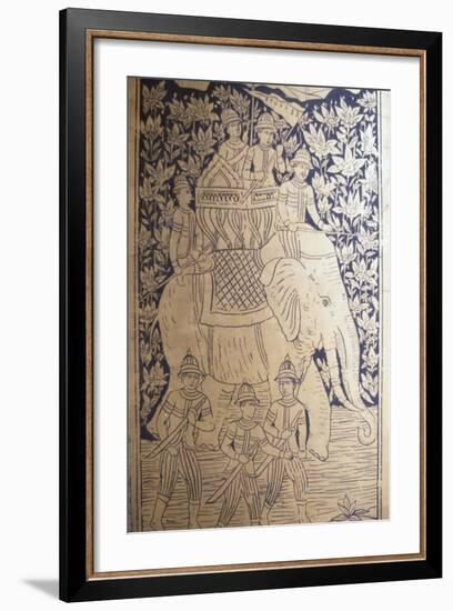 Wall Decorations in the Wat Chumpom Nikayaram Temple in Ayutthaya-null-Framed Photographic Print