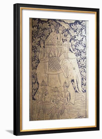 Wall Decorations in the Wat Chumpom Nikayaram Temple in Ayutthaya-null-Framed Photographic Print