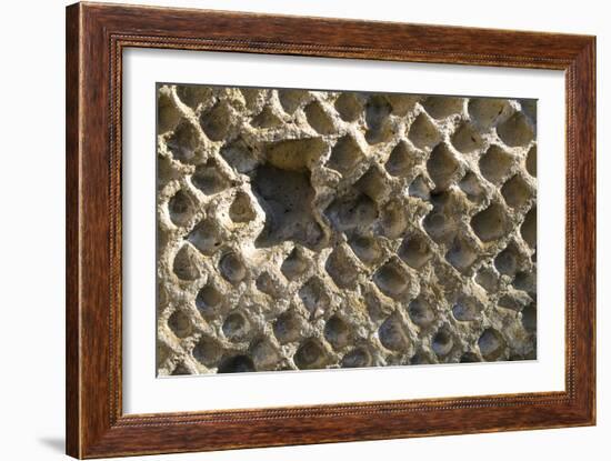 Wall Detail, Roman Site of Herculaneum, Italy-Natalie Tepper-Framed Photo