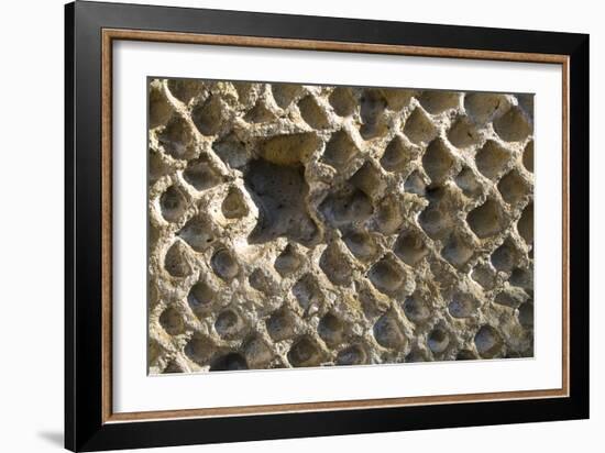 Wall Detail, Roman Site of Herculaneum, Italy-Natalie Tepper-Framed Photo